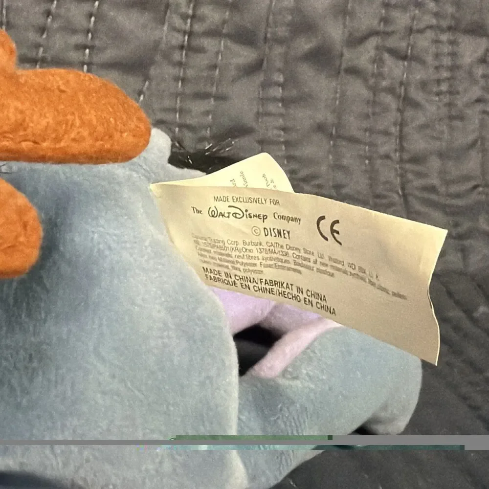 Disney Store Eeyore Bean Bag Plush Winnie the Pooh Donkey w/ Tags Vintage
